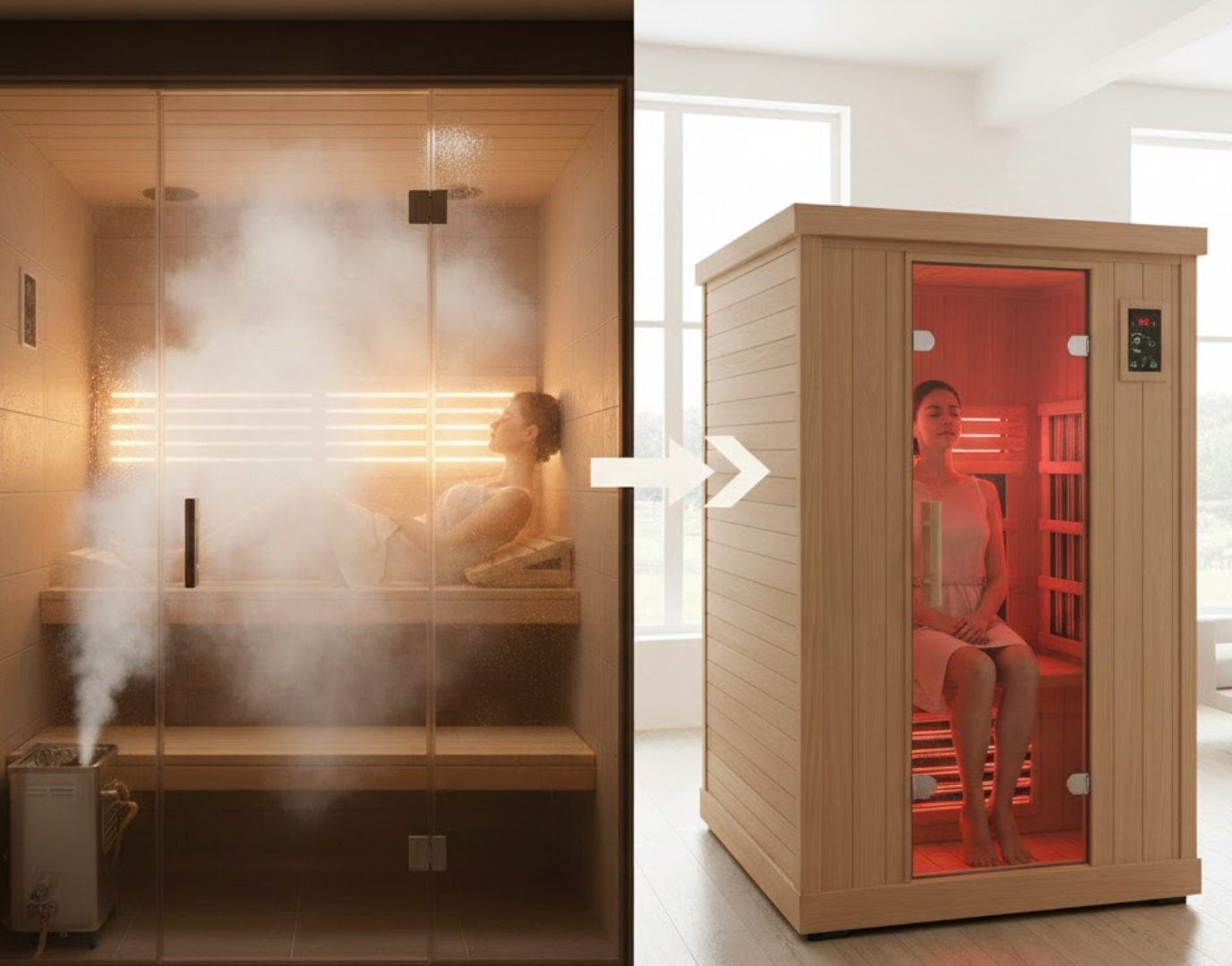 Vapor vs. Absit-Infrared Sauna: Quod melius est pro tua salute & domo? Vapor vs. Absit-Infrared Sauna: Quod melius est pro tua salute & domo?