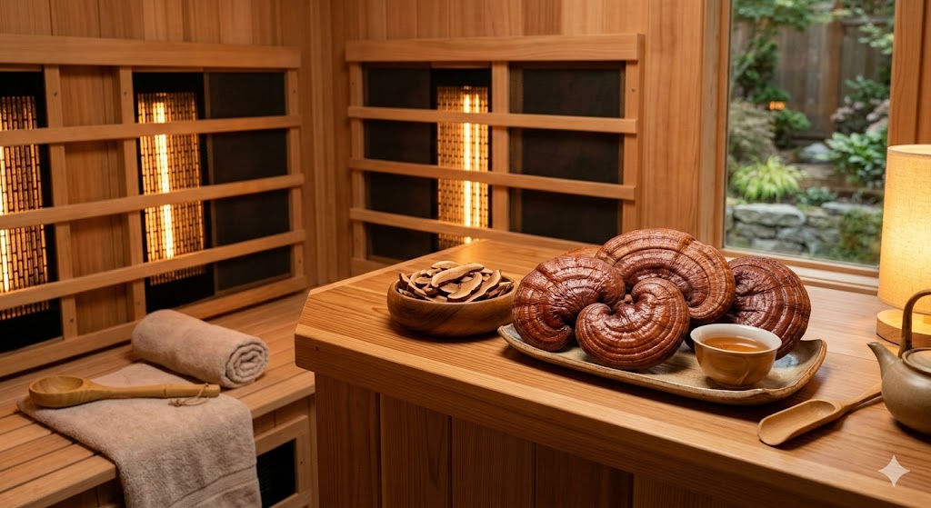 The deep resonance of Far-Infrared Saunas and Lingzhi