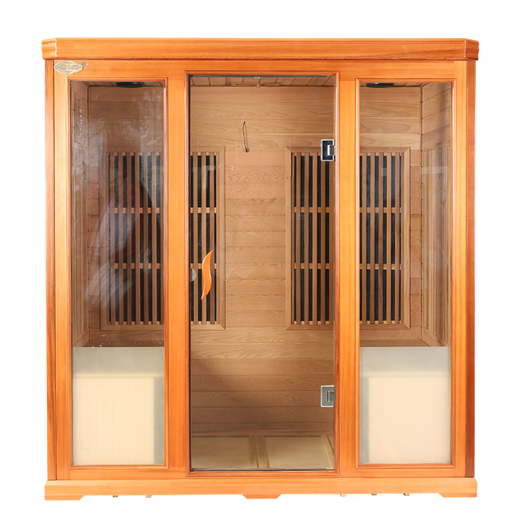 Quattuor personam Rubrum Cedar Carbon Fibra calefacientis Infrared Sauna