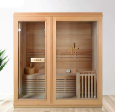 Home Steam Sauna with Timer - Natural Cedar Wood Construction for Relaxing Spa Sessiones