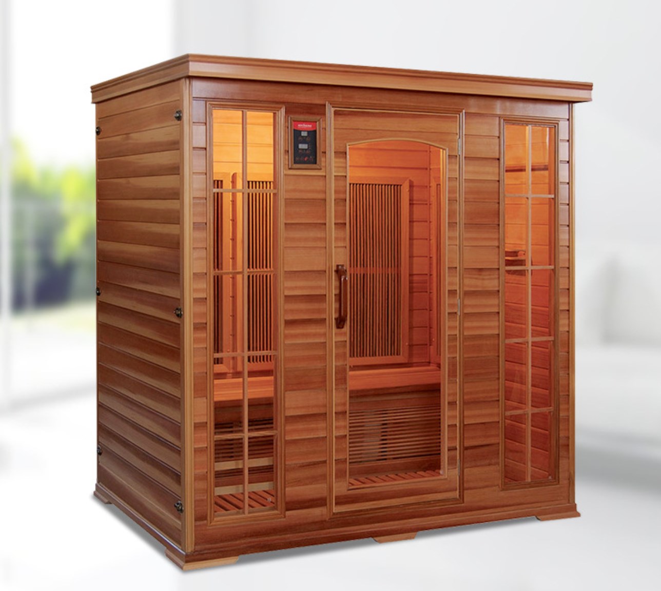 Domus usus 3-4 personam Rubrum Cedar absit-Infrared Sauna